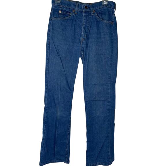 Levi's 517 Bootcut Jeans Made USA Vintage Blue Denim Size 30 x 32 Orange Tab 80s - Picture 1 of 7